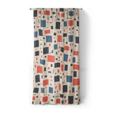 Geometric Confetti Blue & Red in Standard (50" x 84") Size