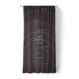 Solar System Burgandy & Powder Blue in Standard (50" x 84") Size