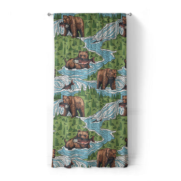 Bears Catching Salmon in Standard (50" x 84") Size