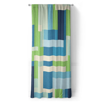 Henry Blue & Green in Long (50" x 96") Size