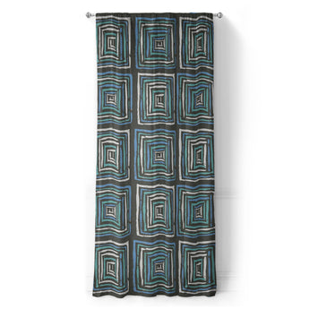 Diego Black & Blue in Long (50" x 96") Size
