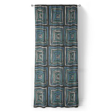Diego Black & Blue in Long (50" x 96") Size