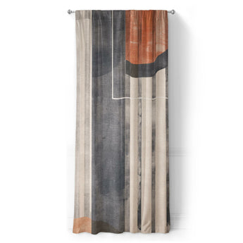 Gordian Navy & Orange in Long (50" x 96") Size