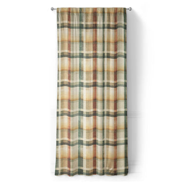 Madras Plaid Taupe Green in Long (50" x 96") Size
