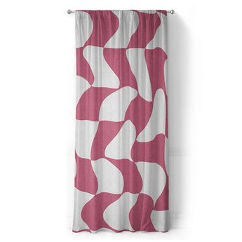 Twyla Checkered Fuchsia in Long (50" x 96") Size
