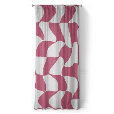 Twyla Checkered Fuchsia in Long (50" x 96") Size