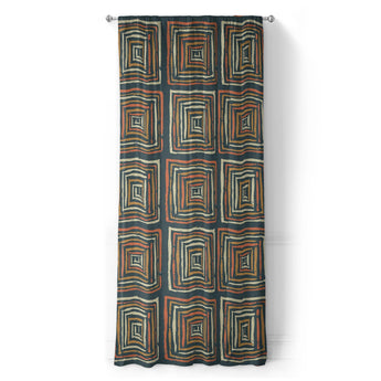 Diego Orange & Navy in Long (50" x 96") Size