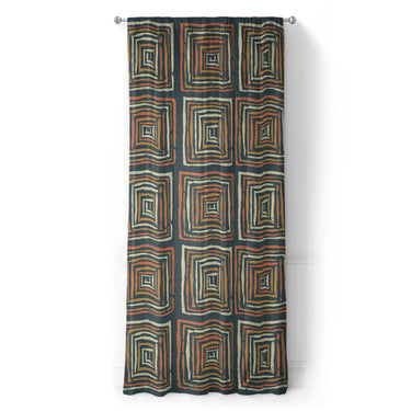 Diego Orange & Navy in Long (50" x 96") Size