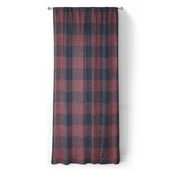 Buffalo Plaid Maroon & Navy in Long (50" x 96") Size