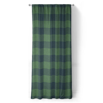 Buffalo Plaid Green Navy in Long (50" x 96") Size