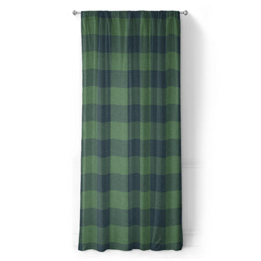 Buffalo Plaid Green Navy in Long (50" x 96") Size