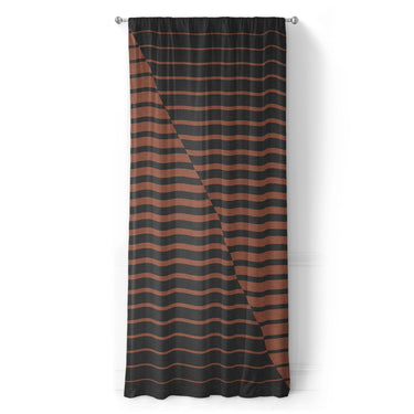Euclid Black & Rust in Long (50" x 96") Size