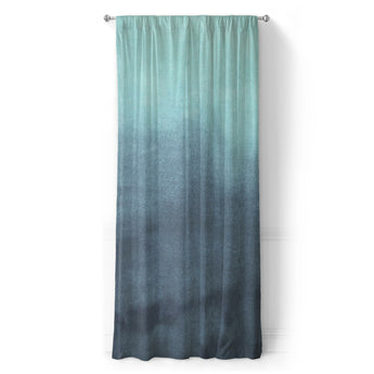 Kieran Watercolor Teal Ombre in Long (50" x 96") Size