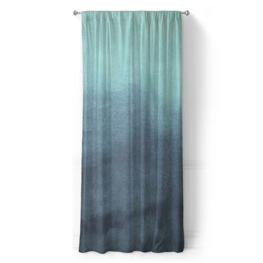 Kieran Watercolor Teal Ombre in Long (50" x 96") Size