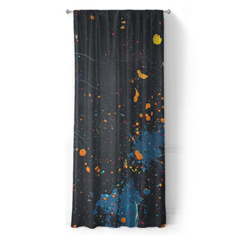 Jacob Navy & Orange in Long (50" x 96") Size