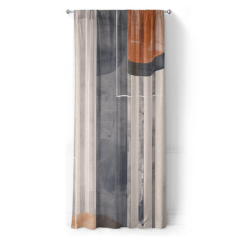 Gordian Navy & Orange in Long (50" x 96") Size