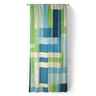 Henry Blue & Green in Long (50" x 96") Size