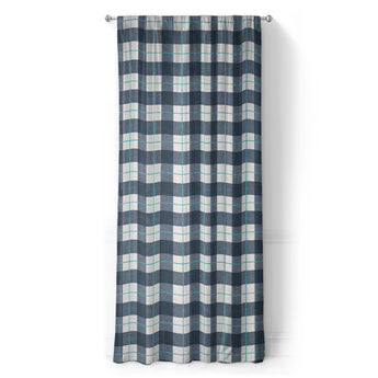 Wallace Plaid Blue & Teal in Long (50" x 96") Size