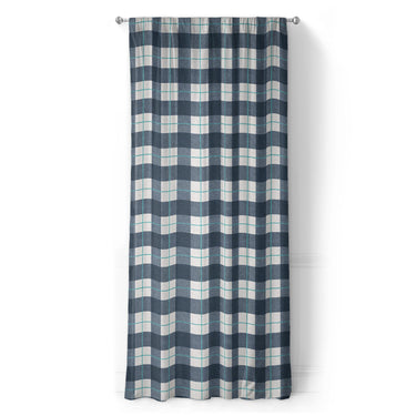 Wallace Plaid Blue & Teal in Long (50" x 96") Size