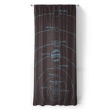 Solar System Burgandy & Powder Blue in Long (50" x 96") Size