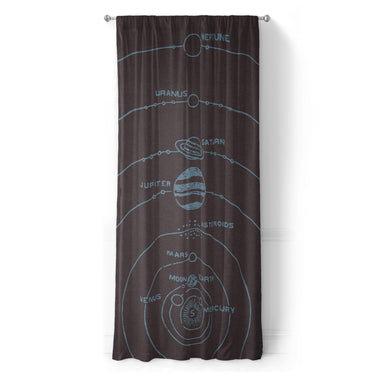 Solar System Burgandy & Powder Blue in Long (50" x 96") Size