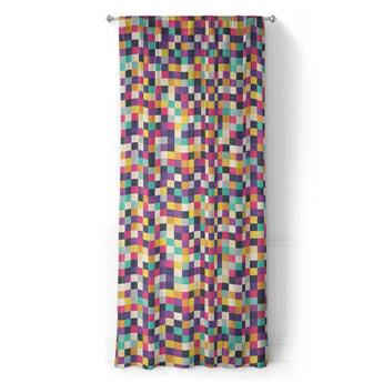 Pixel Mosaic Multicolor Midtone in Long (50" x 96") Size
