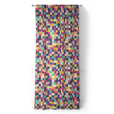 Pixel Mosaic Multicolor Midtone in Long (50" x 96") Size