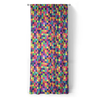 Pixel Mosaic Multicolor Vibrant in Long (50" x 96") Size