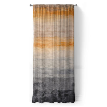 Ruidoso Navy & Burnt Orange in Long (50" x 96") Size