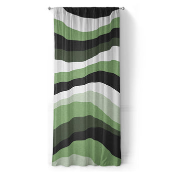 Sinuous Green Monochrome in Long (50" x 96") Size