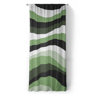 Sinuous Green Monochrome in Long (50" x 96") Size