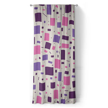 Geometric Confetti Purple & Pink in Long (50" x 96") Size