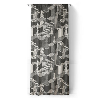 Harmon Surreal Chess Black & White in Long (50" x 96") Size