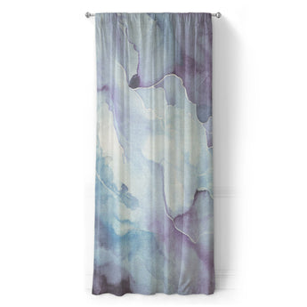 Zephyr Watercolor Blue & Purple in Long (50" x 96") Size