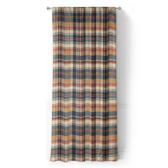 MacPherson Plaid Navy & Gold in Long (50" x 96") Size