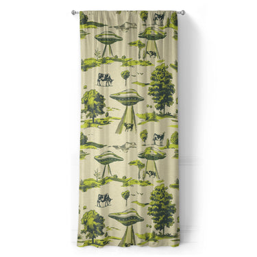 UFO Cow Abduction Toile in Long (50" x 96") Size