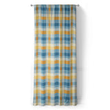 Monroe Plaid Blue & Yellow in Long (50" x 96") Size