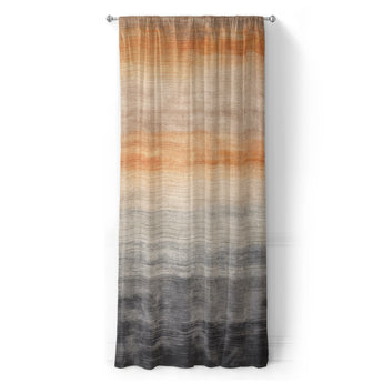 Ruidoso Navy & Burnt Orange in Long (50" x 96") Size