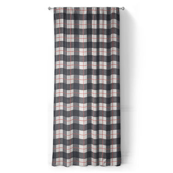 Wallace Plaid Navy & Red in Long (50" x 96") Size