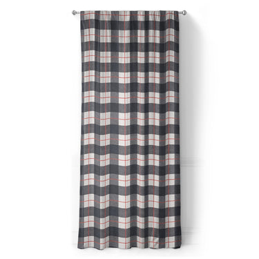 Wallace Plaid Navy & Red in Long (50" x 96") Size