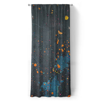 Jacob Navy & Orange in Long (50" x 96") Size