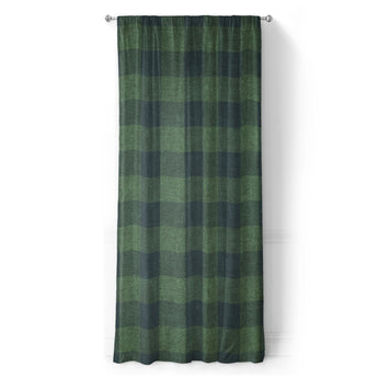 Buffalo Plaid Green Navy in Long (50" x 96") Size