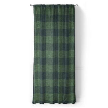 Buffalo Plaid Green Navy in Long (50" x 96") Size