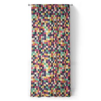 Pixel Mosaic Multicolor Midtone in Long (50" x 96") Size