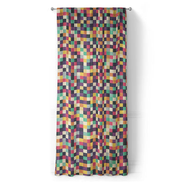 Pixel Mosaic Multicolor Midtone in Long (50" x 96") Size