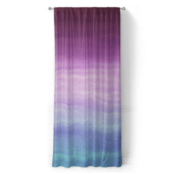 Imogen Watercolor Blue & Purple Ombre in Long (50" x 96") Size