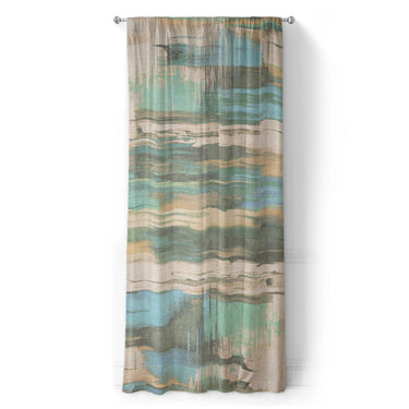 Jörgan Teal & Taupe in Long (50" x 96") Size