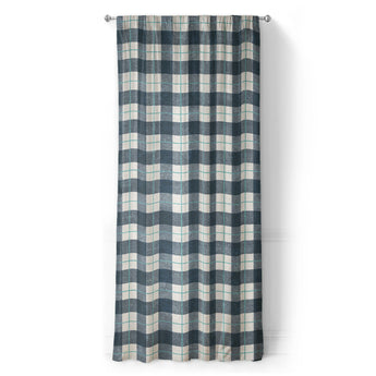 Wallace Plaid Blue & Teal in Long (50" x 96") Size