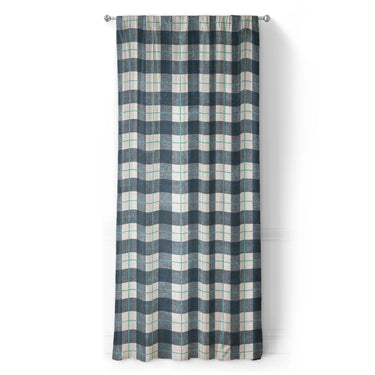 Wallace Plaid Blue & Teal in Long (50" x 96") Size