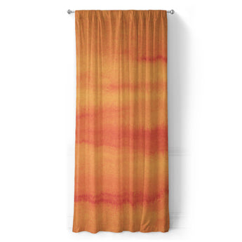 Ophelia Watercolor Fire Orange Balayage in Long (50" x 96") Size